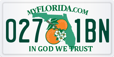 FL license plate 0271BN