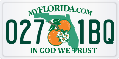 FL license plate 0271BQ