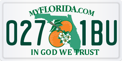 FL license plate 0271BU