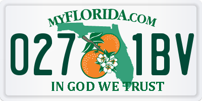 FL license plate 0271BV