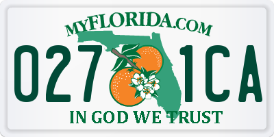 FL license plate 0271CA