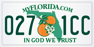 FL license plate 0271CC