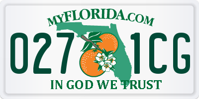 FL license plate 0271CG