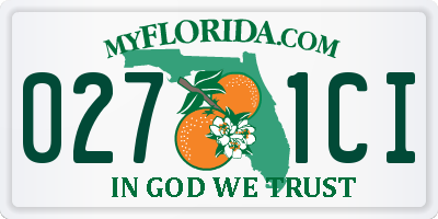 FL license plate 0271CI