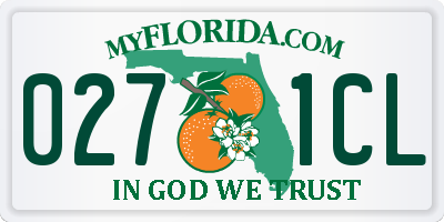 FL license plate 0271CL