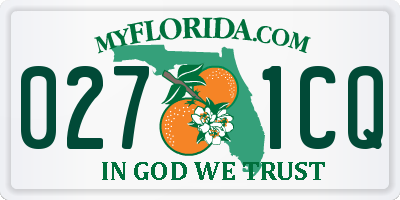 FL license plate 0271CQ