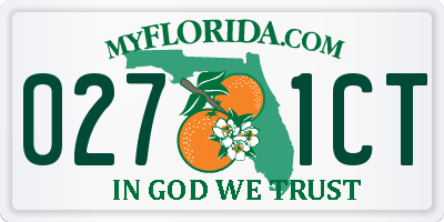 FL license plate 0271CT