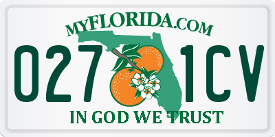 FL license plate 0271CV