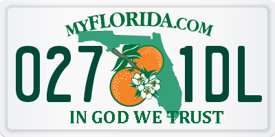 FL license plate 0271DL