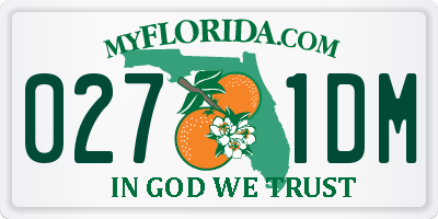 FL license plate 0271DM