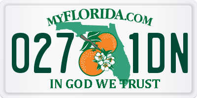 FL license plate 0271DN