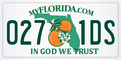 FL license plate 0271DS