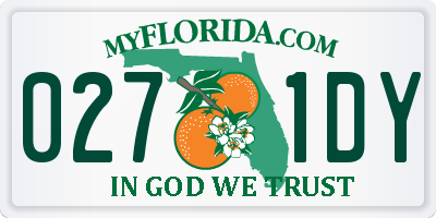 FL license plate 0271DY