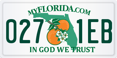 FL license plate 0271EB