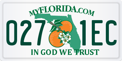 FL license plate 0271EC