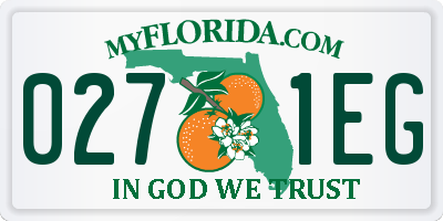 FL license plate 0271EG