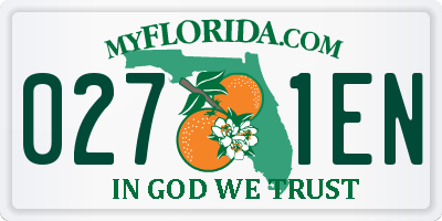 FL license plate 0271EN