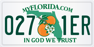 FL license plate 0271ER