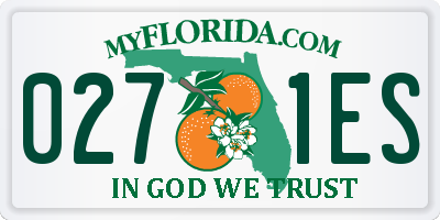 FL license plate 0271ES