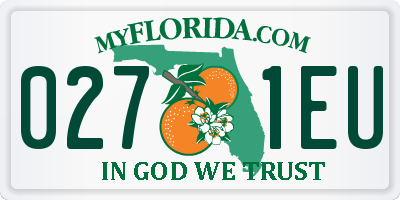 FL license plate 0271EU