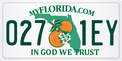 FL license plate 0271EY