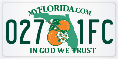 FL license plate 0271FC