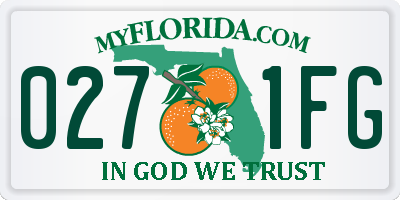 FL license plate 0271FG
