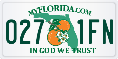 FL license plate 0271FN