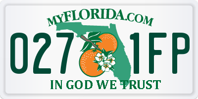 FL license plate 0271FP