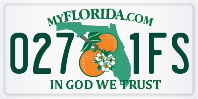 FL license plate 0271FS