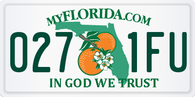 FL license plate 0271FU