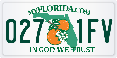 FL license plate 0271FV
