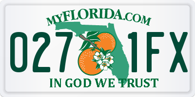 FL license plate 0271FX