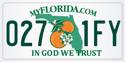 FL license plate 0271FY