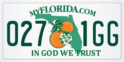 FL license plate 0271GG
