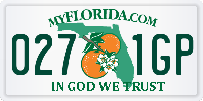 FL license plate 0271GP