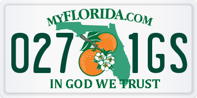 FL license plate 0271GS