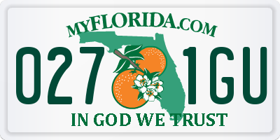 FL license plate 0271GU