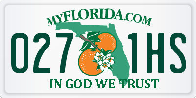 FL license plate 0271HS