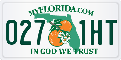 FL license plate 0271HT