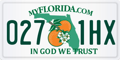 FL license plate 0271HX