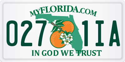 FL license plate 0271IA