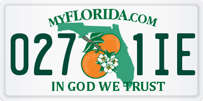 FL license plate 0271IE