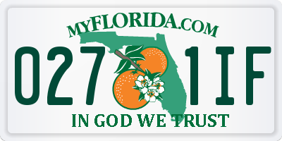 FL license plate 0271IF
