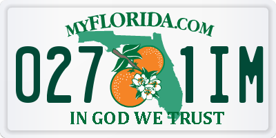 FL license plate 0271IM