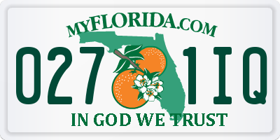 FL license plate 0271IQ