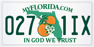 FL license plate 0271IX