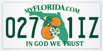 FL license plate 0271IZ