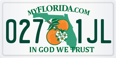 FL license plate 0271JL