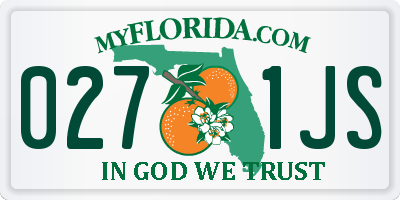 FL license plate 0271JS